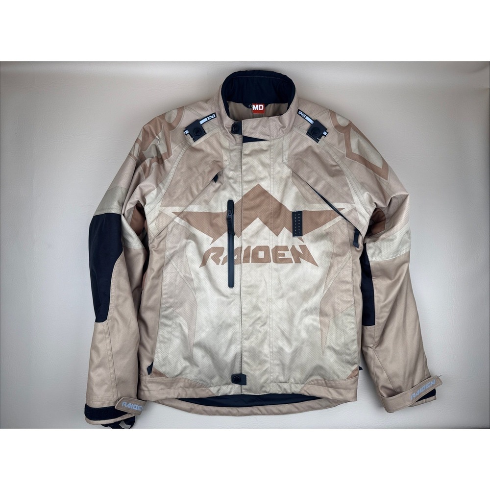 Icon Raiden DKR D3O Hycor Motorcycle Jacket Tan Medium – Waterproof